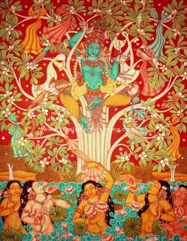 krisha leela mural painting