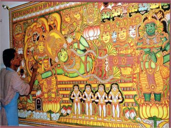 Suresh K Nair studied Kerala Mural Painting
