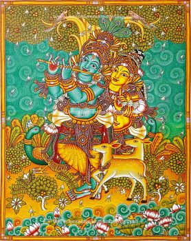 Kerala temple Art | indian traditional painting | mural painting in kerala