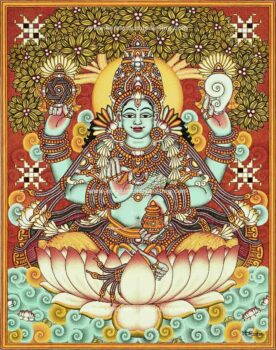 lord Dhanvantari kerala mural painting