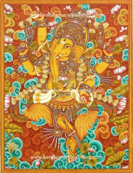 Kerala_Mural_art | Ganesha kerala mural painting