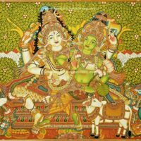 kerala-mural-shiva-with-nandideva