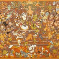 Kerala Mural Painting shiva parvati